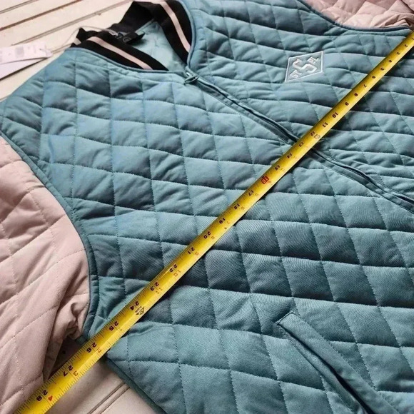 NWT $138 Staple Division Quilted Jacket Teal Blue Pigeon Men's Zip Size XL - Picture 5 of 13